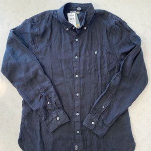Todd Snyder Black Linen Long Sleeve Men's Button Down--NWT!